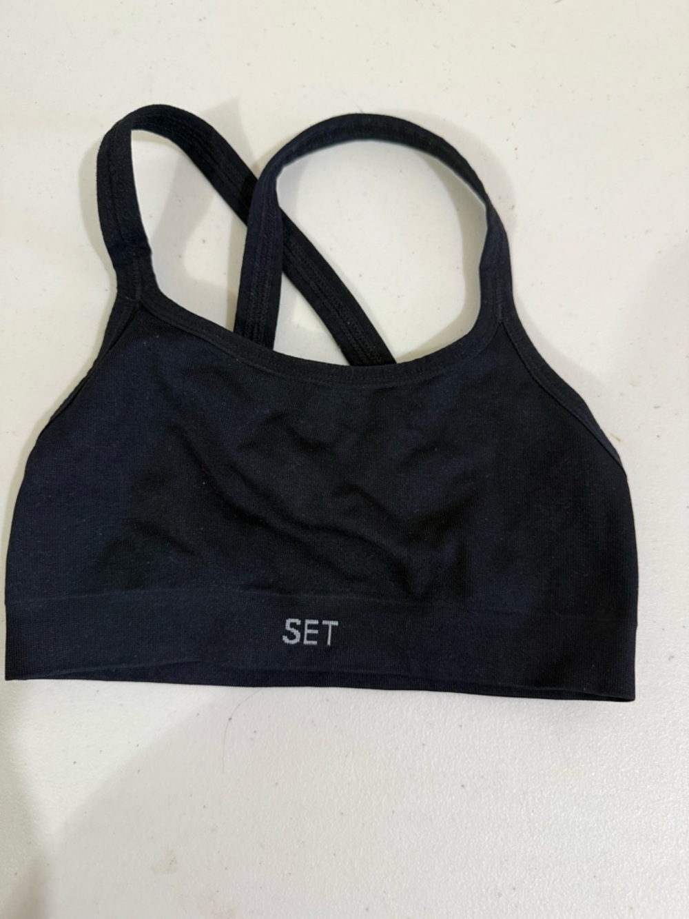 SET Active Black Seamless Crossback Bralette